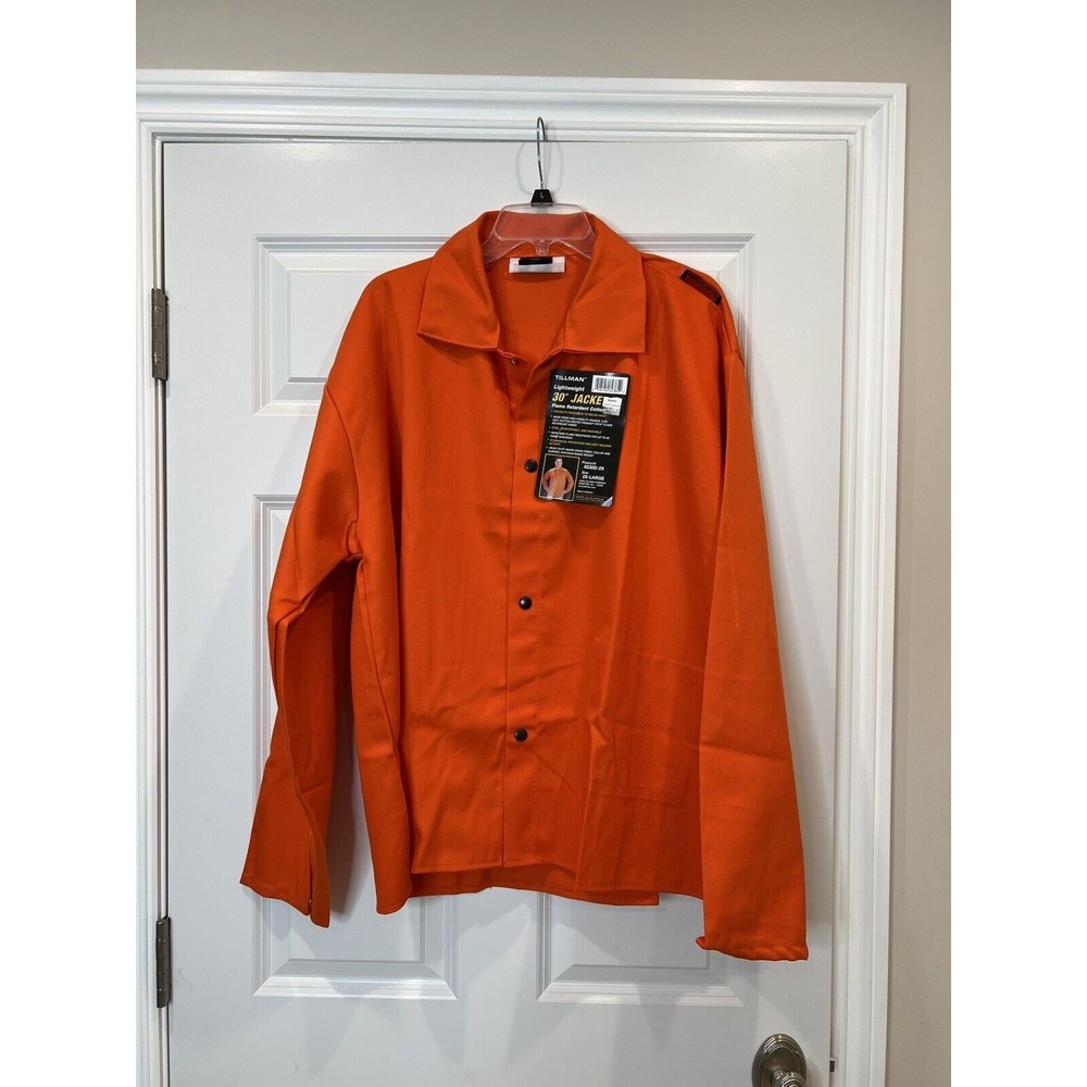Tillman 6230D Hi-Vis FR Cotton Welding Jacket Orange 2X-Large